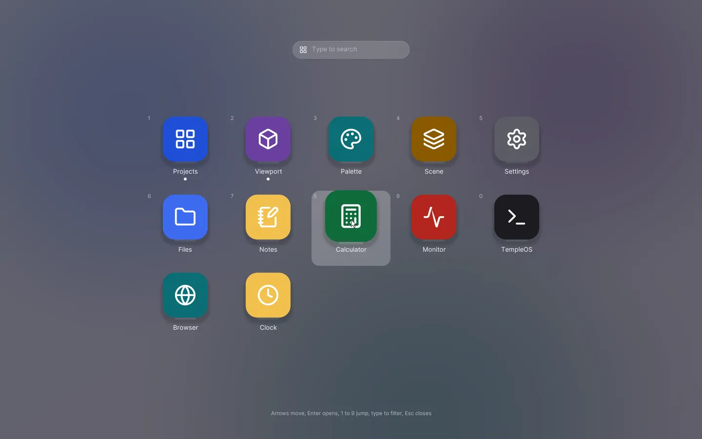 Launchpad with a grid of app icons